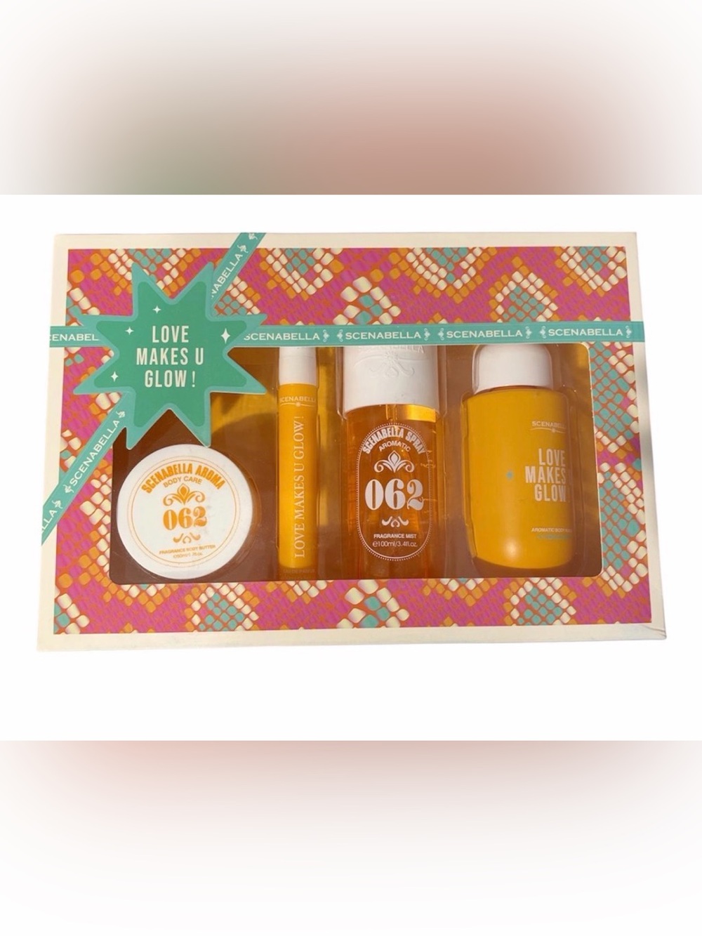 Abella Love Makes U Glow Skincare Gift Set - Yellow & Teal Accents